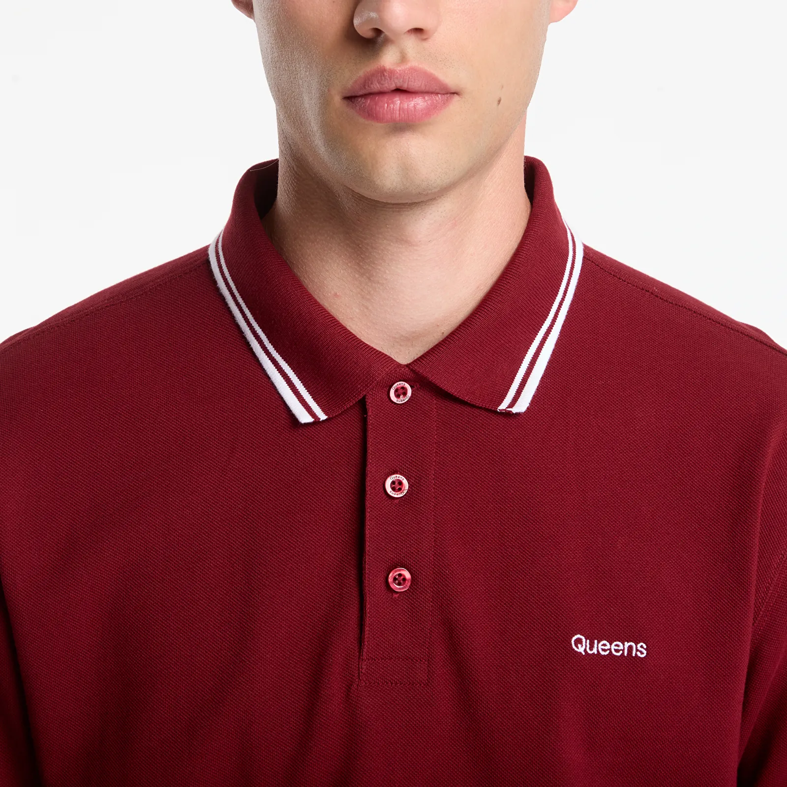 T-shirts Queens Men's Polo Tee Bordeaux