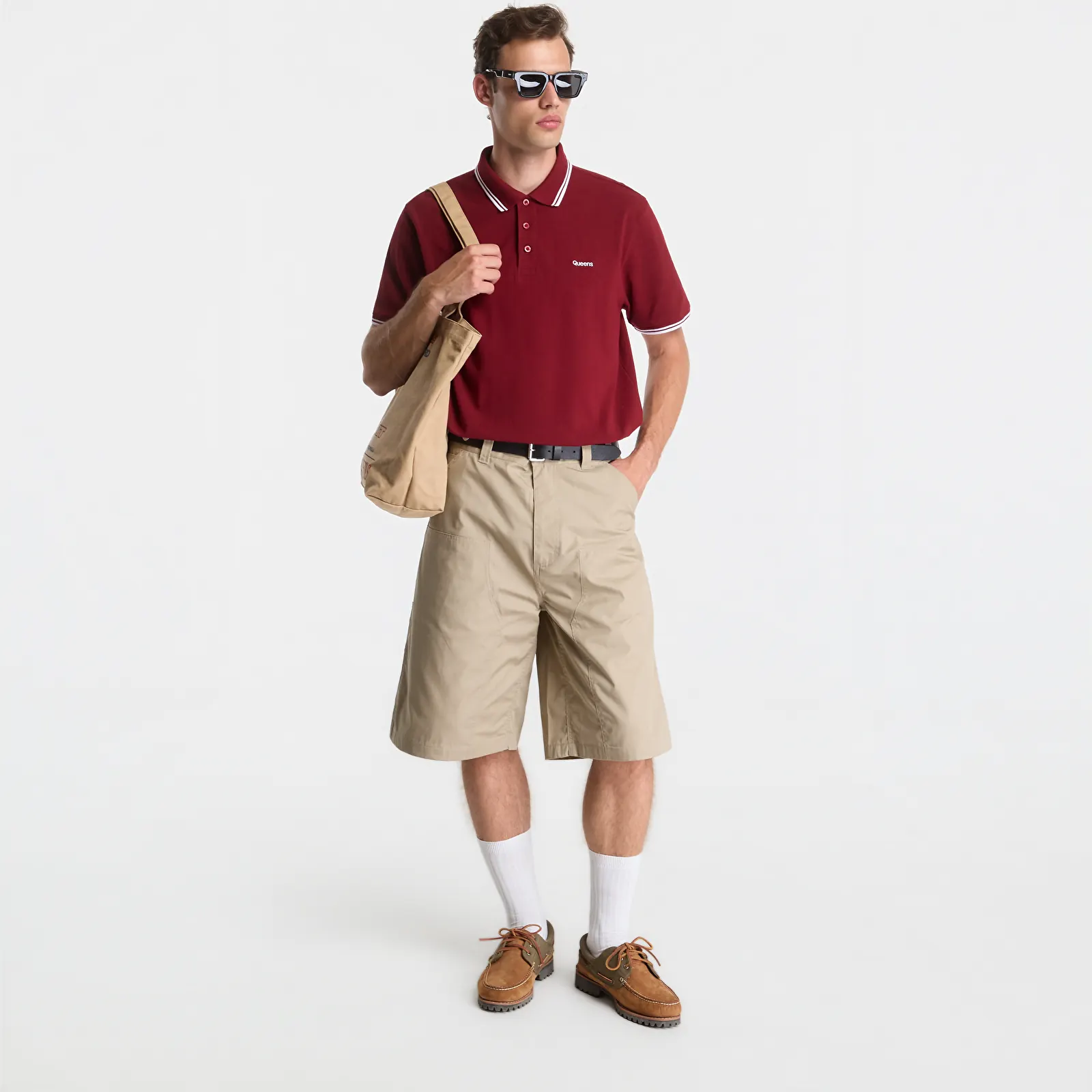 T-shirts Queens Men's Polo Tee Bordeaux