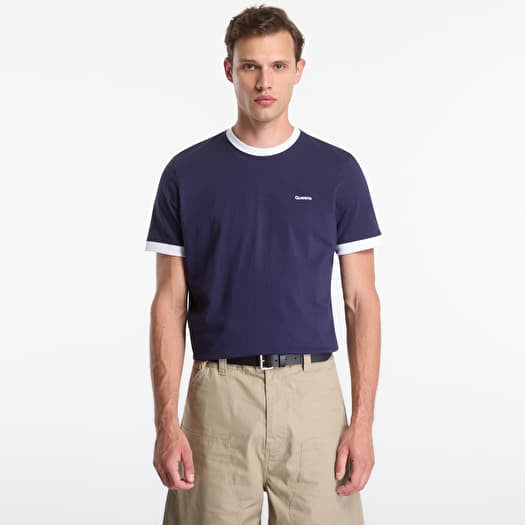 Queens Men's Contrast Ribbing Tee Navy