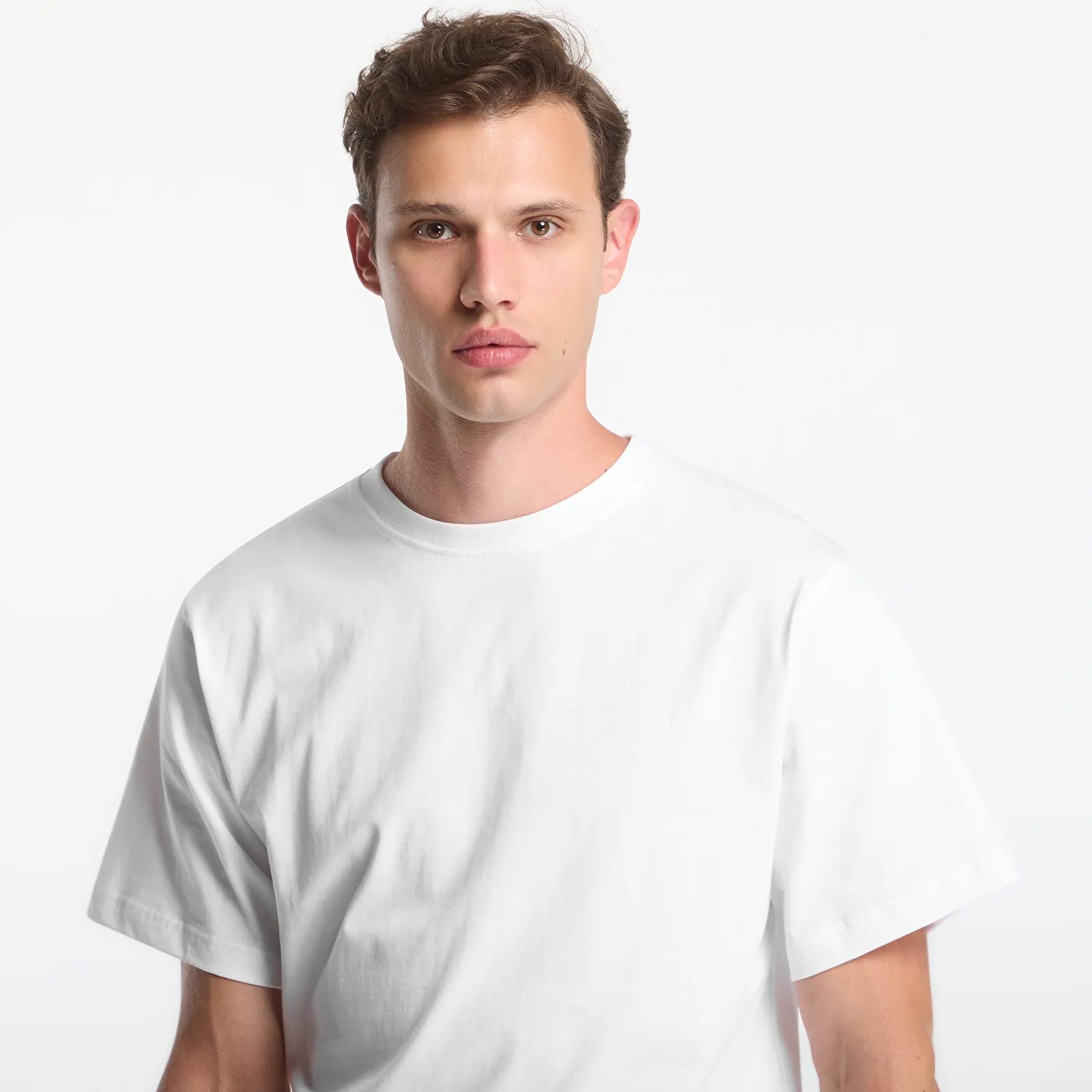 Trička Queens Men's Undershirt Tee 3-Pack White