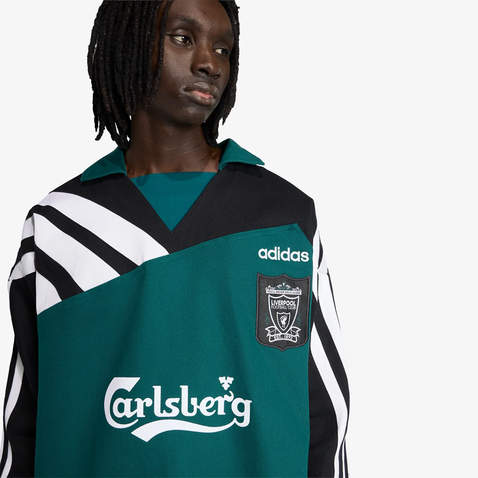 Pánské bundy adidas Liverpool Fc Drill Top 95 Rich Green/ Black