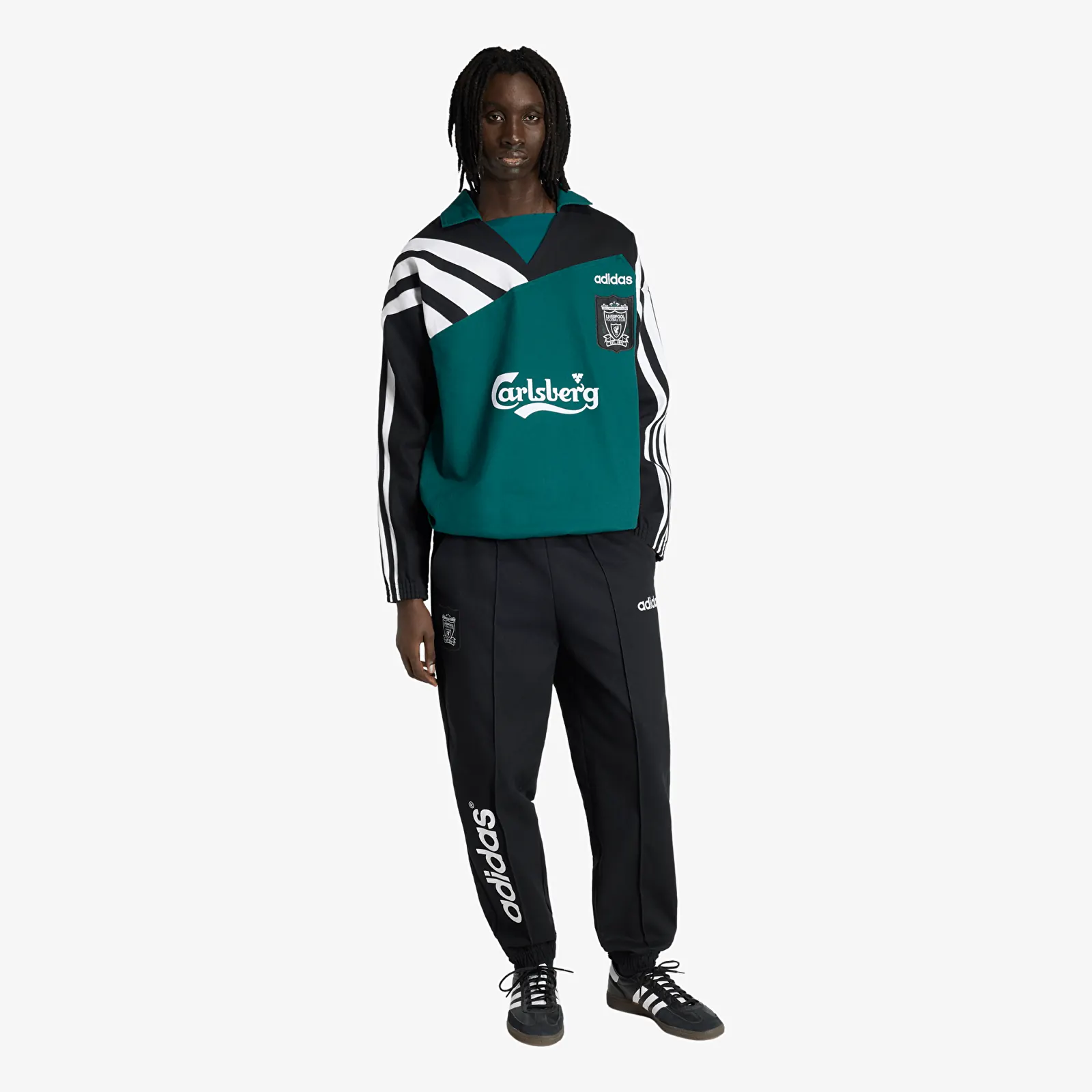 Pánské bundy adidas Liverpool Fc Drill Top 95 Rich Green/ Black