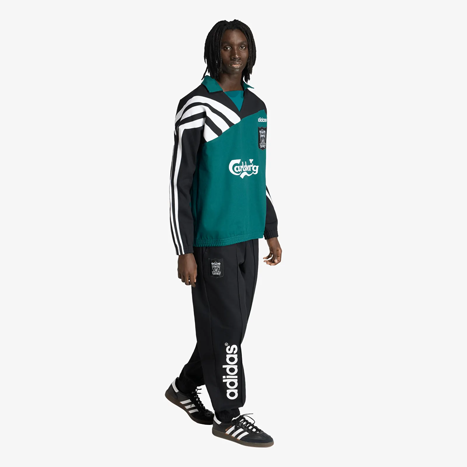 Pánské bundy adidas Liverpool Fc Drill Top 95 Rich Green/ Black