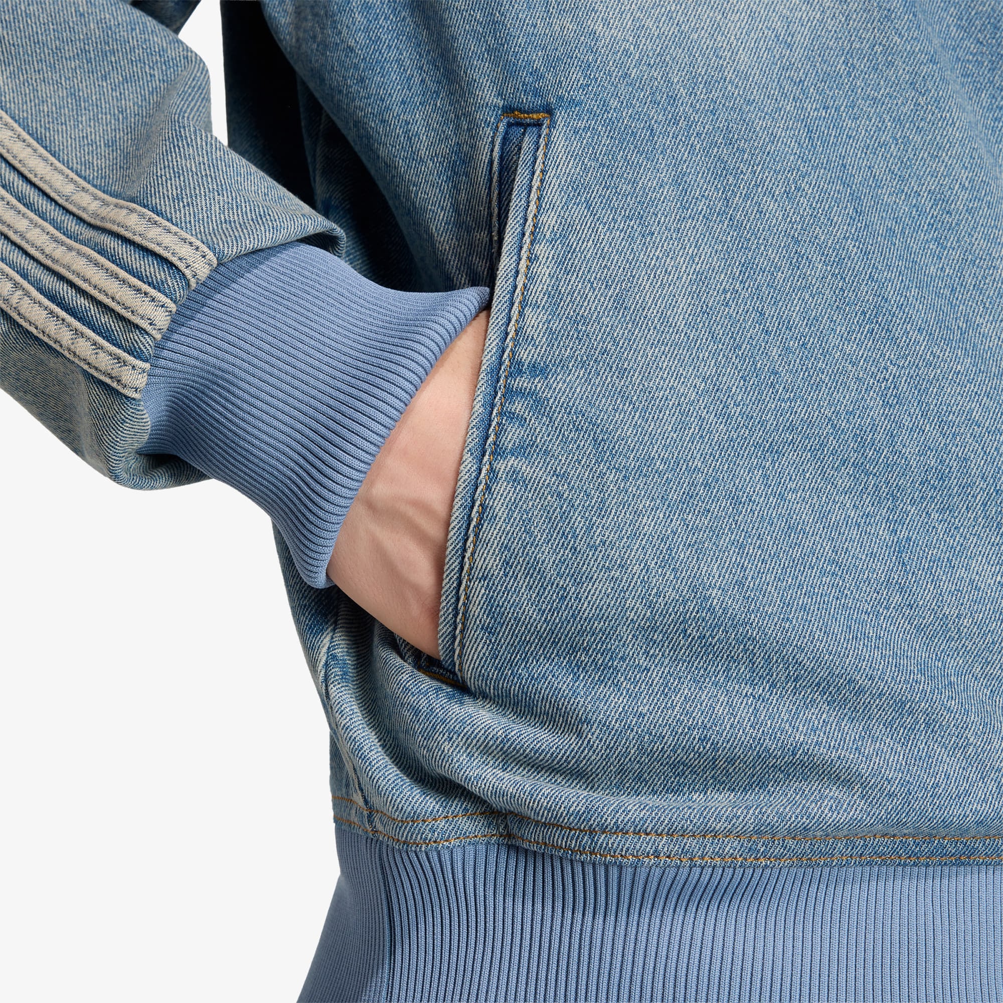 Μπουφάν adidas Firebird Adicolor Denim Track Top Jacket Worn Blue Denim L