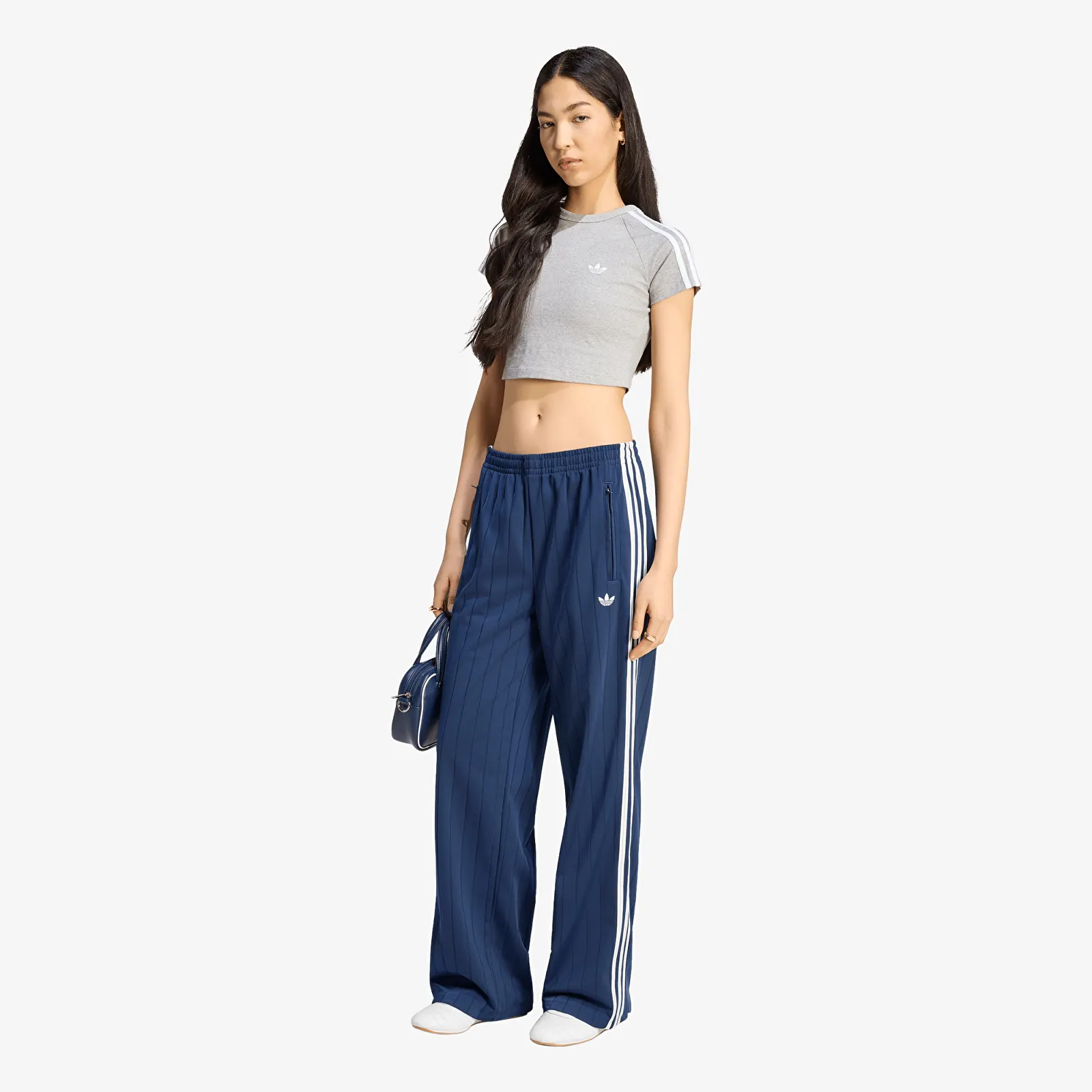 Жіночі спортивні штани adidas Pinstripe Firebird Loose Trackpant Night Indigo/ White/ Grey Two