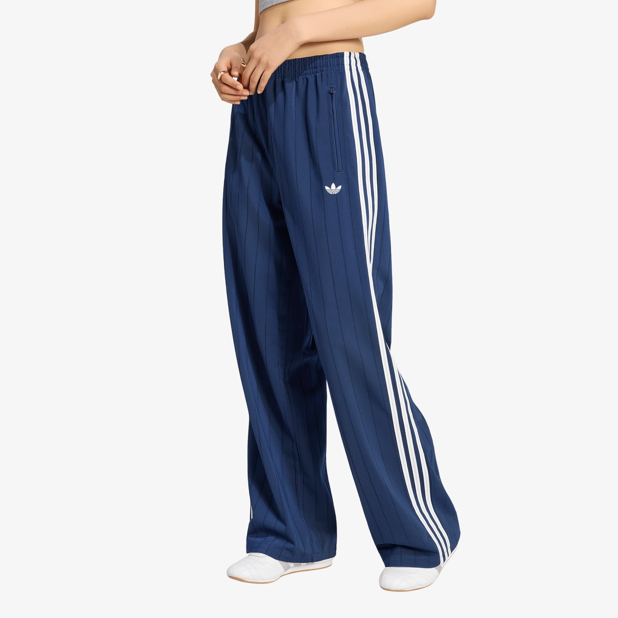Потници adidas Pinstripe Firebird Loose Trackpant Night Indigo/ White/ Grey Two XL