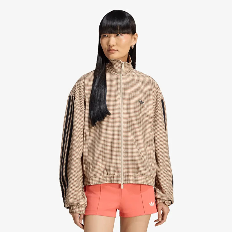 Куртка adidas Badigirl Checks Track Top Crystal Linen/ Aurora Coffee/ Orbit Green/ Vermillion