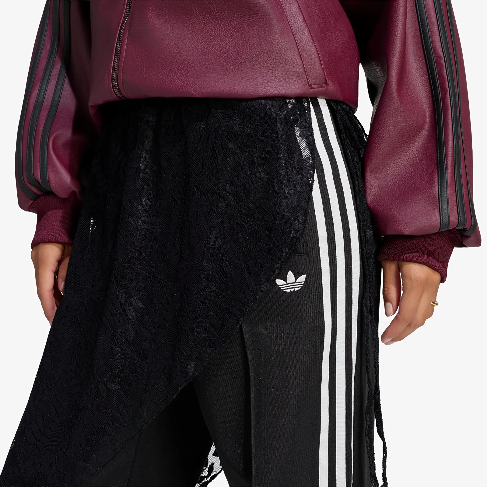 Pantaloni tuta donna adidas 2In1 Firebird Loose Track Pants With Lace Skirt Black