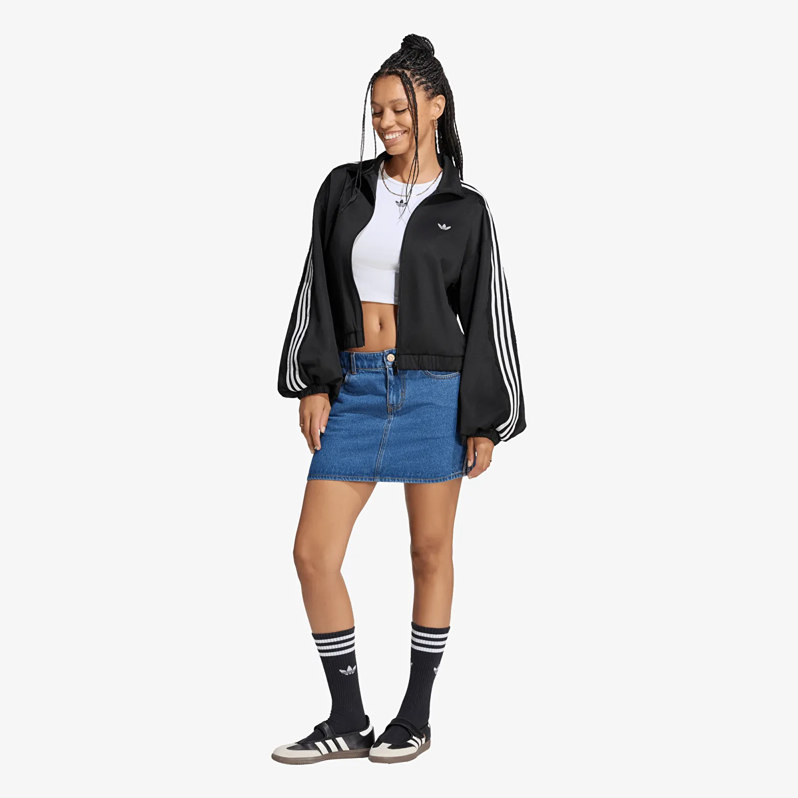 Women's jackets adidas Lace Oversized Archive Track Top Black