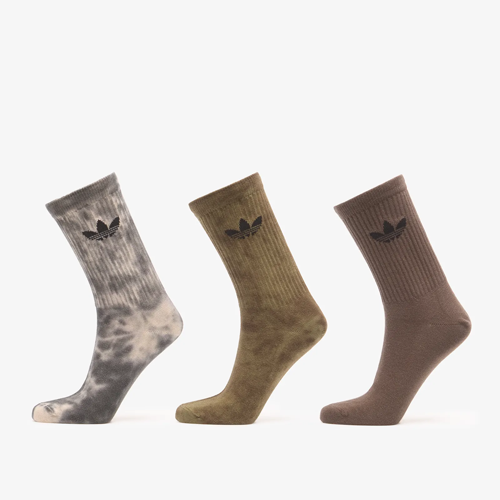 Socken für Männer adidas Tie Dye Crew Socks 3 Pairs Carbon/ Focus Olive/ Shadow Olive