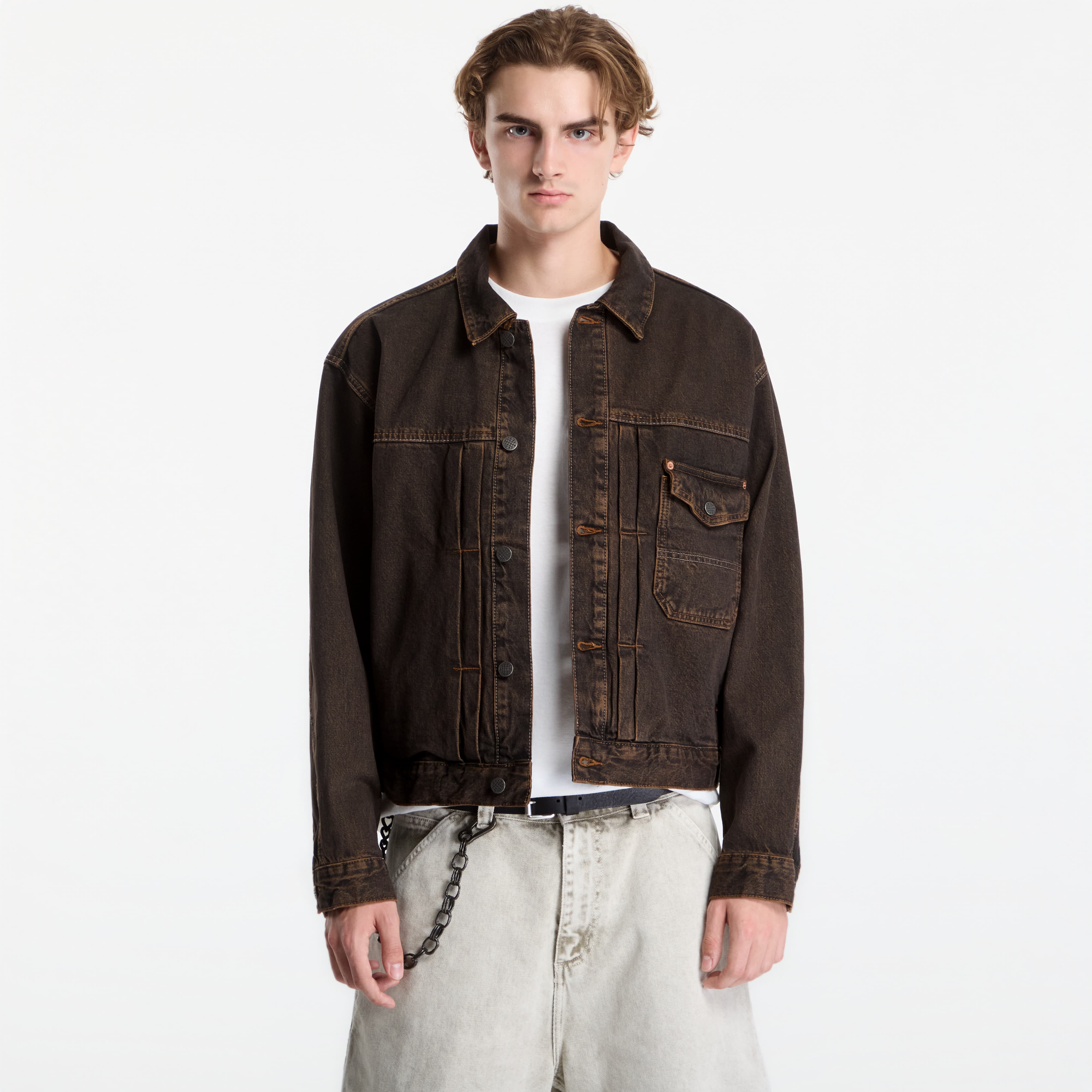 Veste Vans Check 5 Denim Trucker Jacket Black Vintage Cocoa XL 85 €