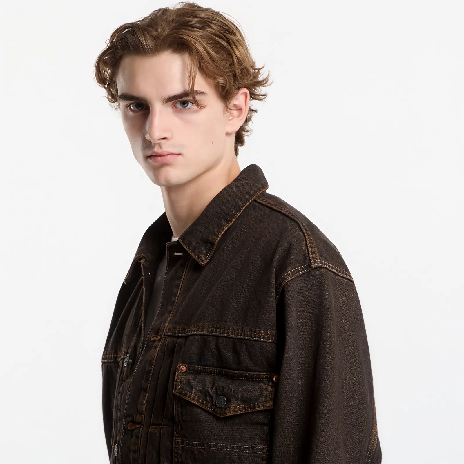 Якета Vans Check 5 Denim Trucker Jacket Black/ Vintage Cocoa