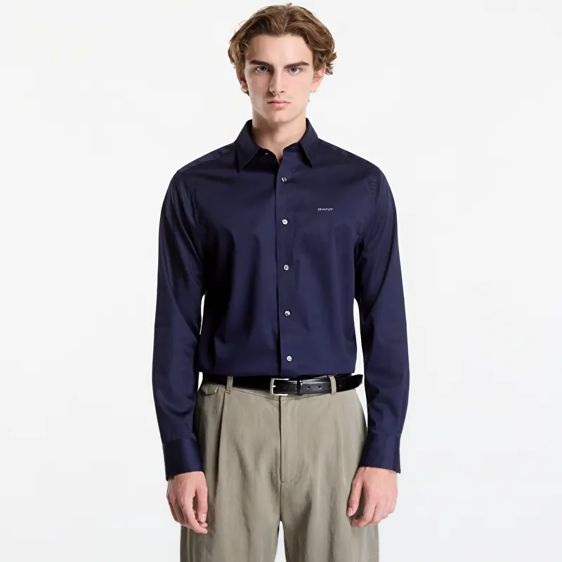 Gant Reg Sateen Shirt Evening Blue