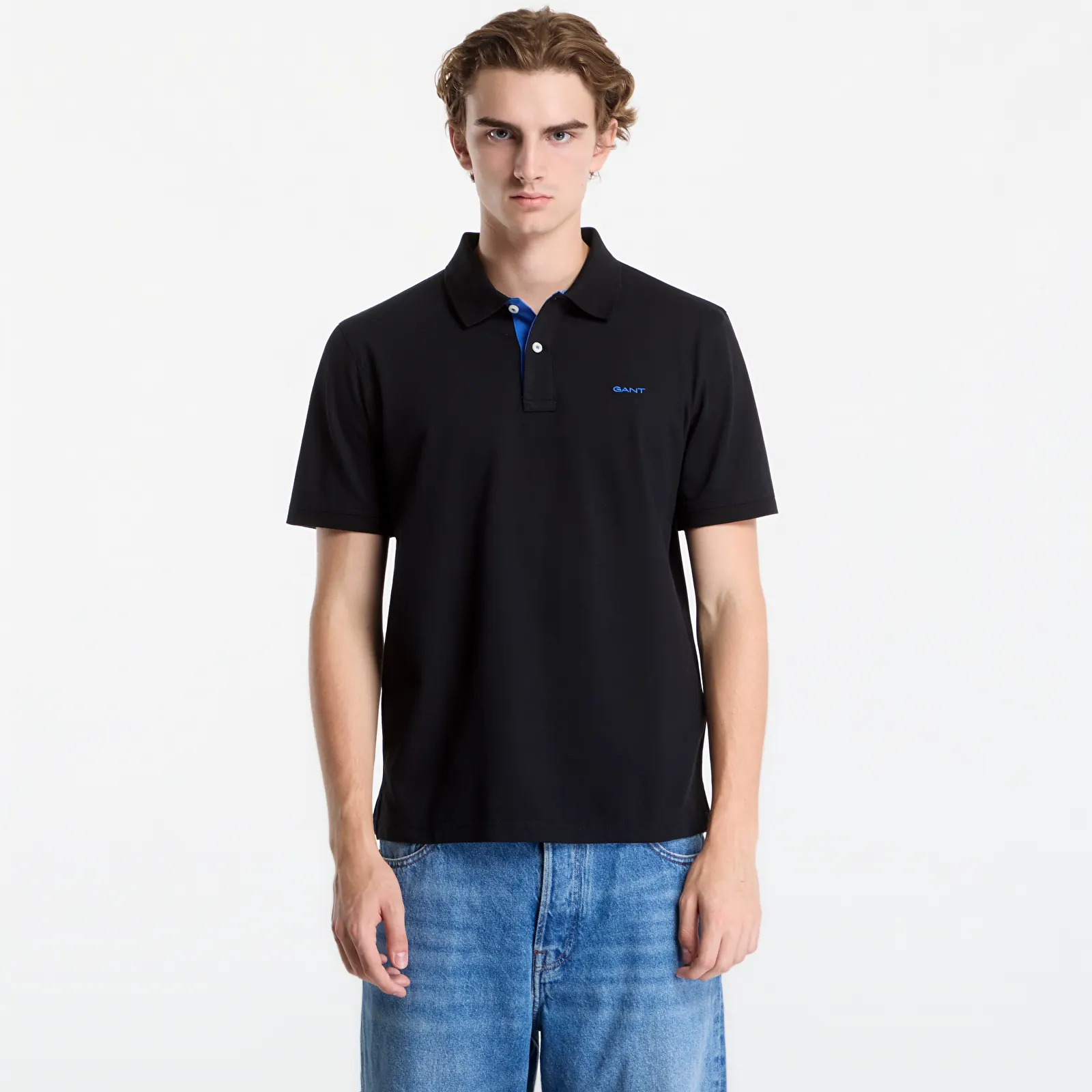 T-krekli Gant Reg Contrast Pique Ss Polo Black