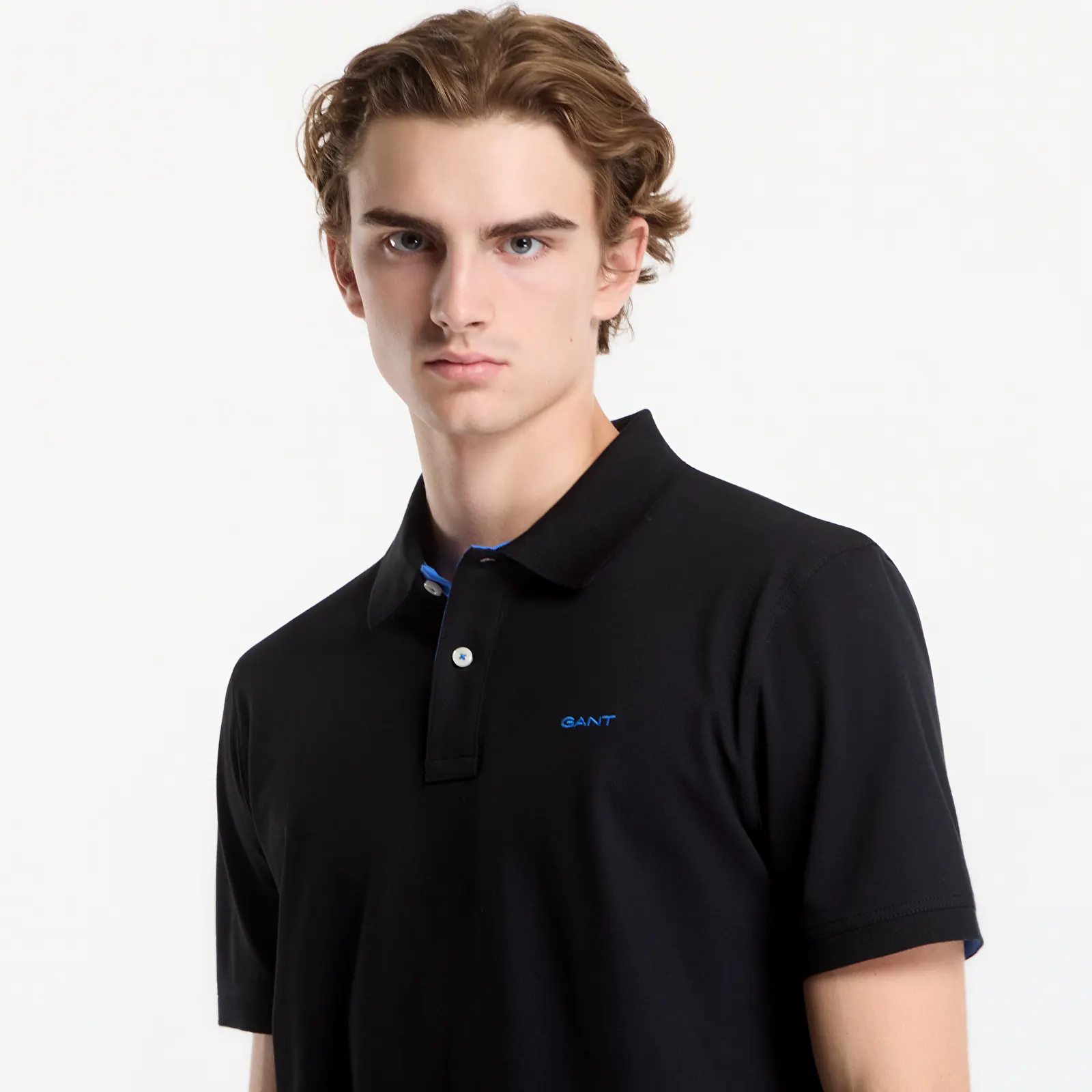 T-krekli Gant Reg Contrast Pique Ss Polo Black