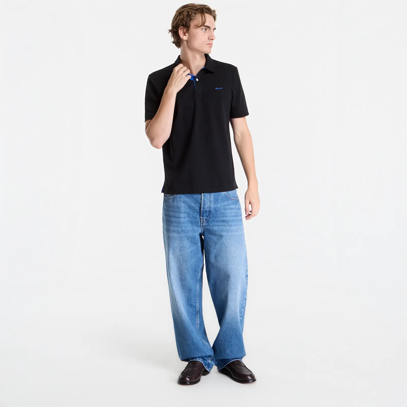 T-krekli Gant Reg Contrast Pique Ss Polo Black