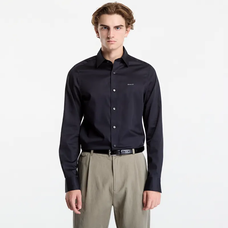 Gant Slim Sateen Shirt Black