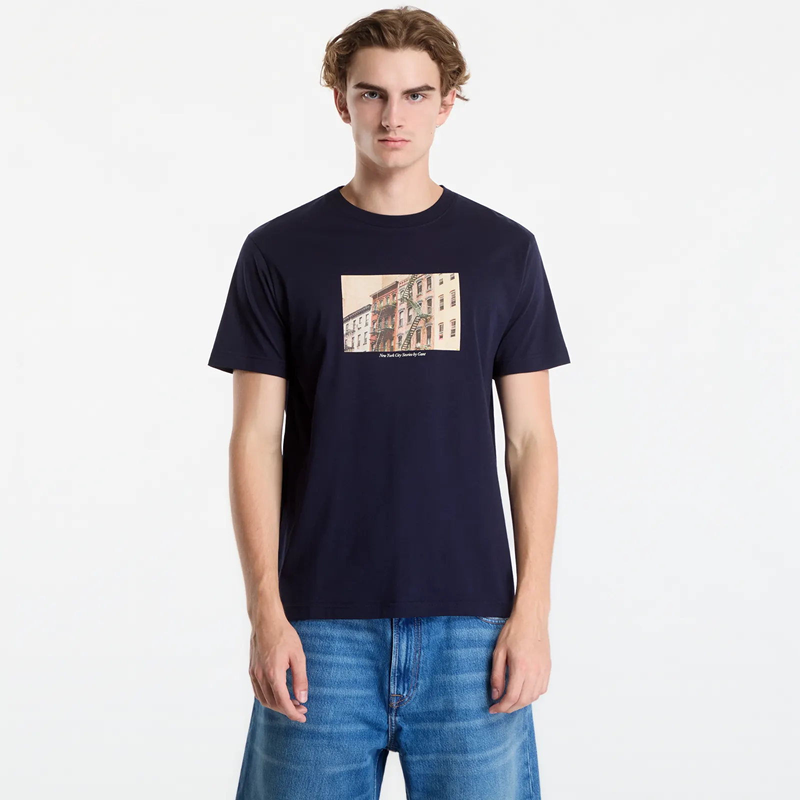 Тениски Gant Graphic Ss T-Shirt Evening Blue