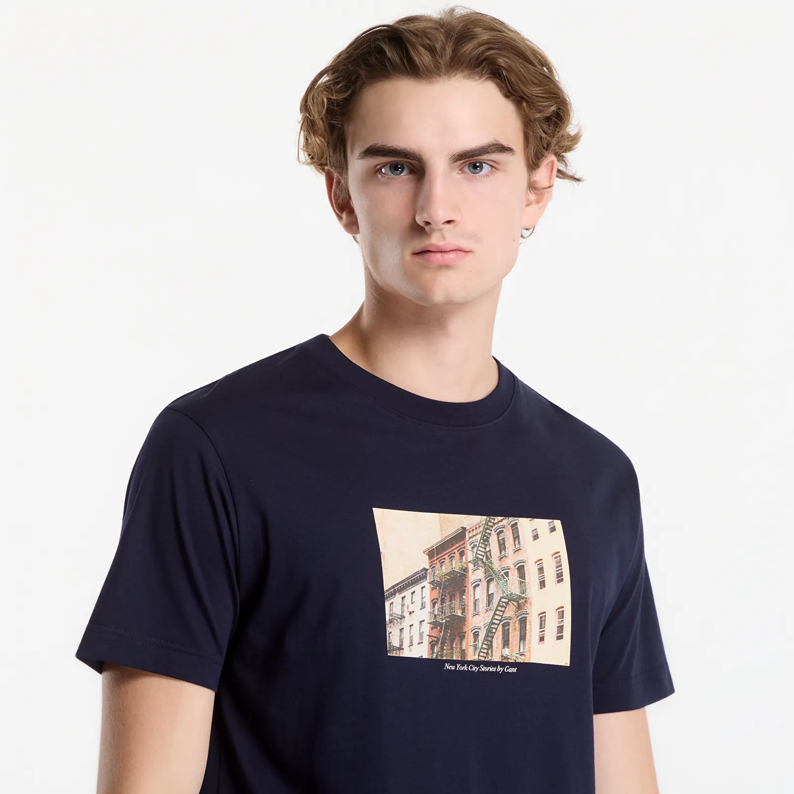 Тениски Gant Graphic Ss T-Shirt Evening Blue
