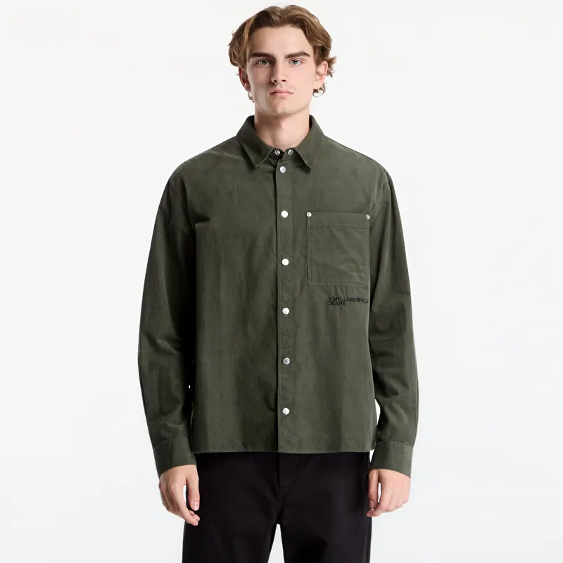 Skjorta Karl Lagerfeld Jeans Boxy Corduroy Shirt Beetle