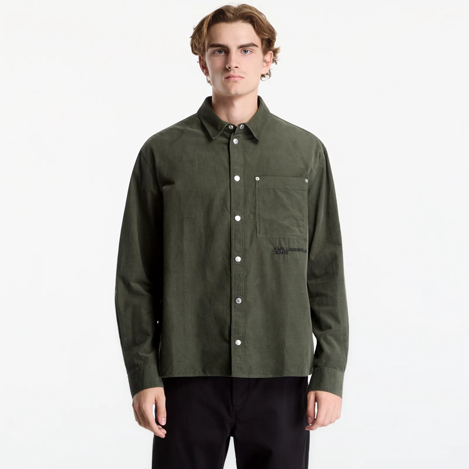 Shirts Karl Lagerfeld Jeans Boxy Corduroy Shirt Beetle