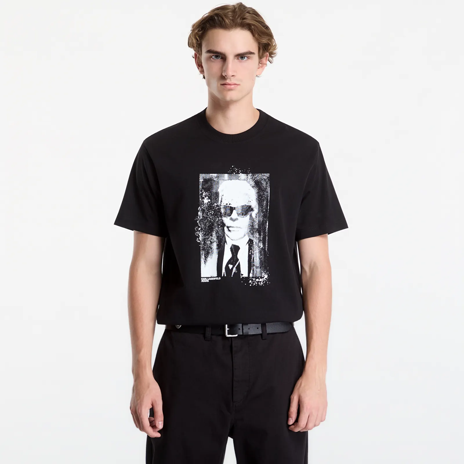 T-shirts homme Karl Lagerfeld Jeans Reg Karl Kameo Tee Black