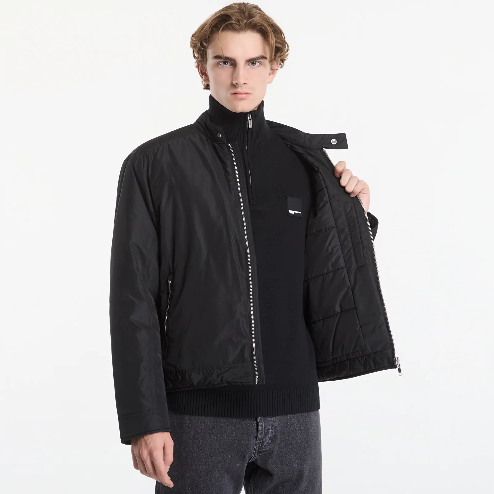 Jacken Karl Lagerfeld Jeans Biker Jacket Black