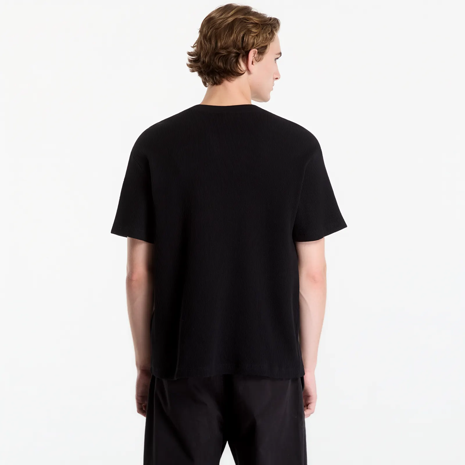 Tričká Karl Lagerfeld Jeans Reg Ss Waffle Tee Black