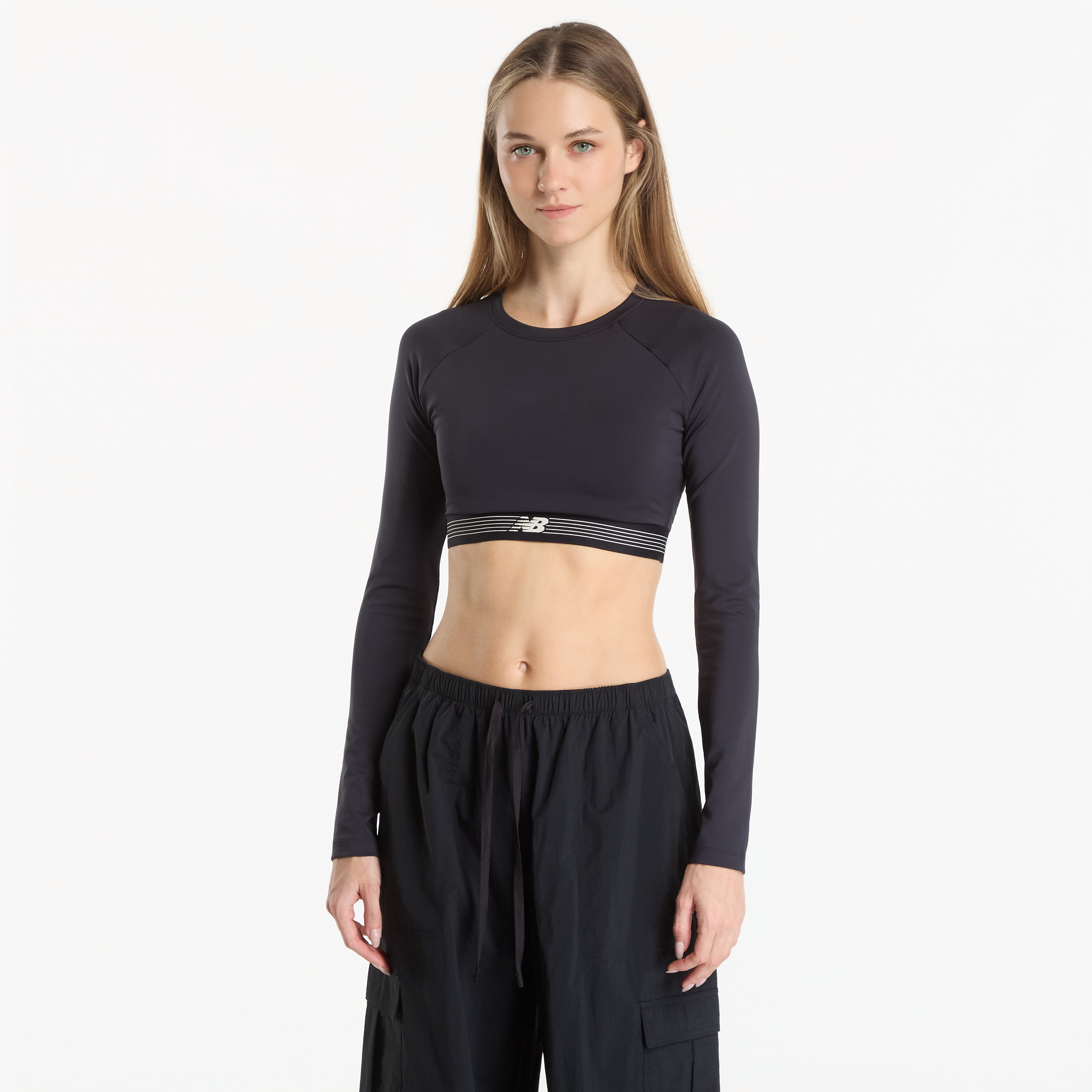 Тениска New Balance AC Fitted Long Sleeve Black M