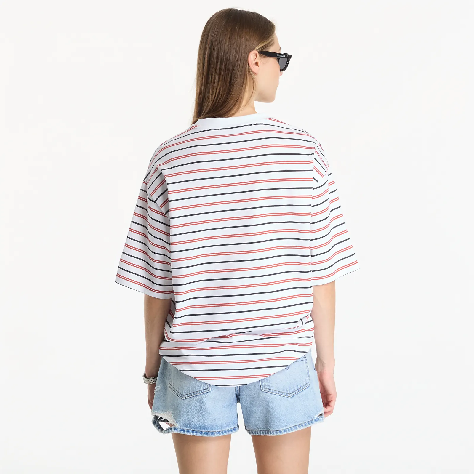 Men's T-shirts New Era Stripe OS Tee UNISEX White