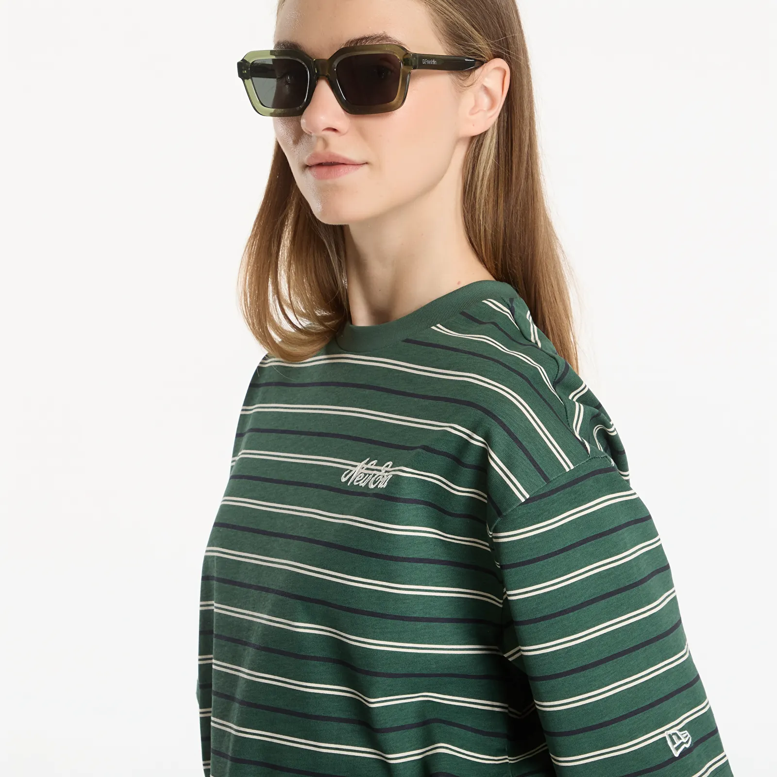 Men's T-shirts New Era Stripe OS Tee UNISEX Latte