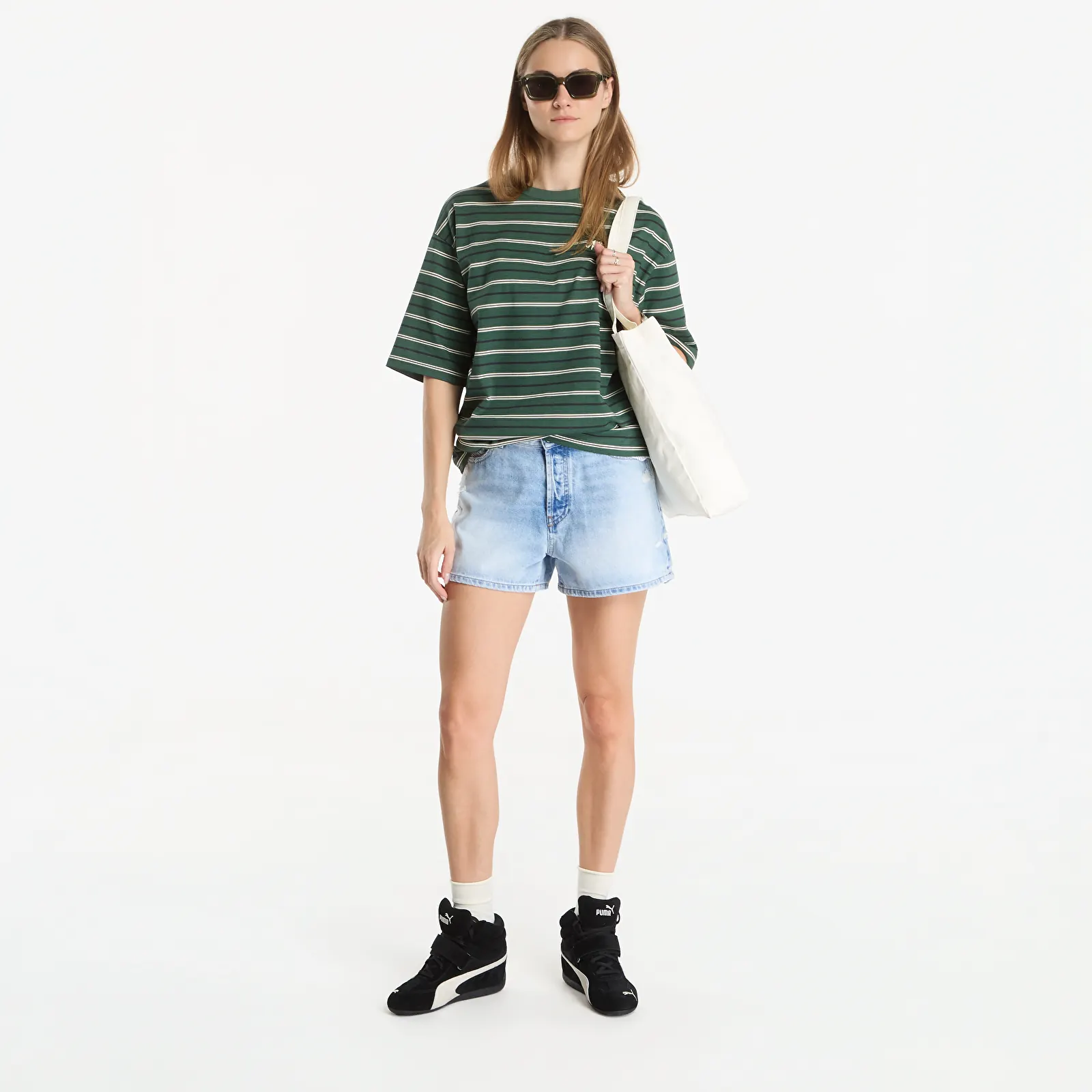 Men's T-shirts New Era Stripe OS Tee UNISEX Latte