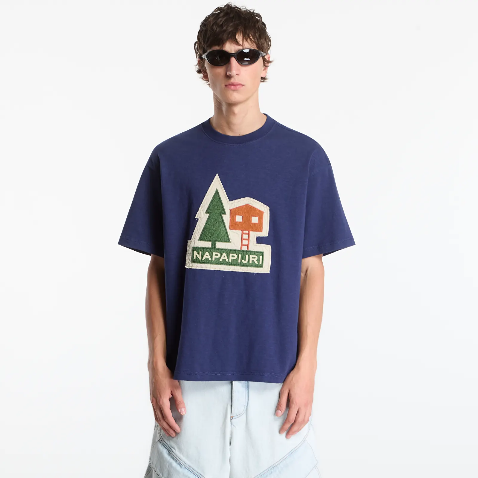 Pánske tričká Napapijri S-Trahus T-Shirt Naval Academy