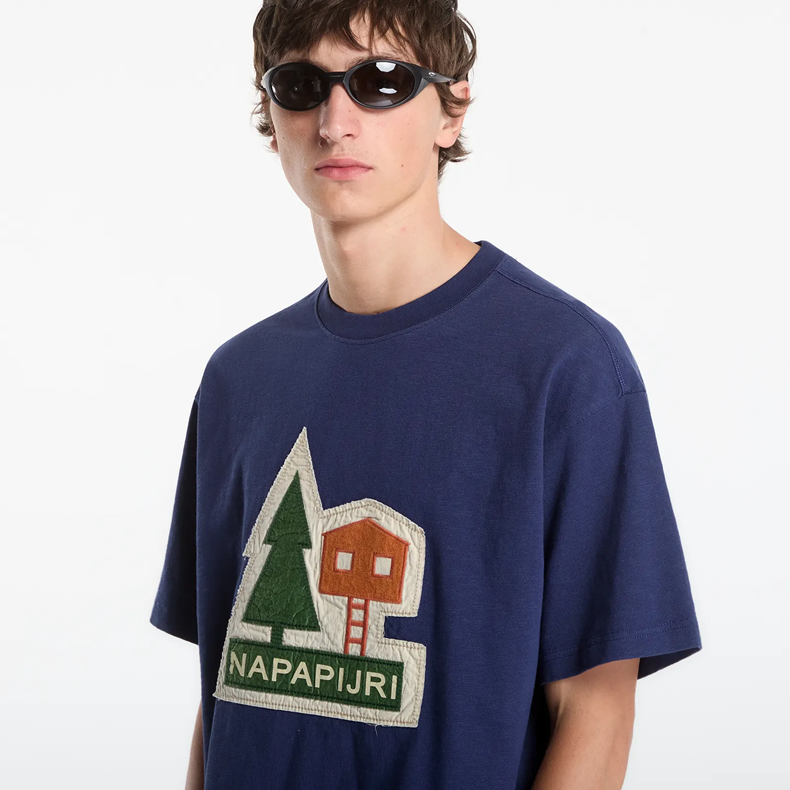 Pánske tričká Napapijri S-Trahus T-Shirt Naval Academy