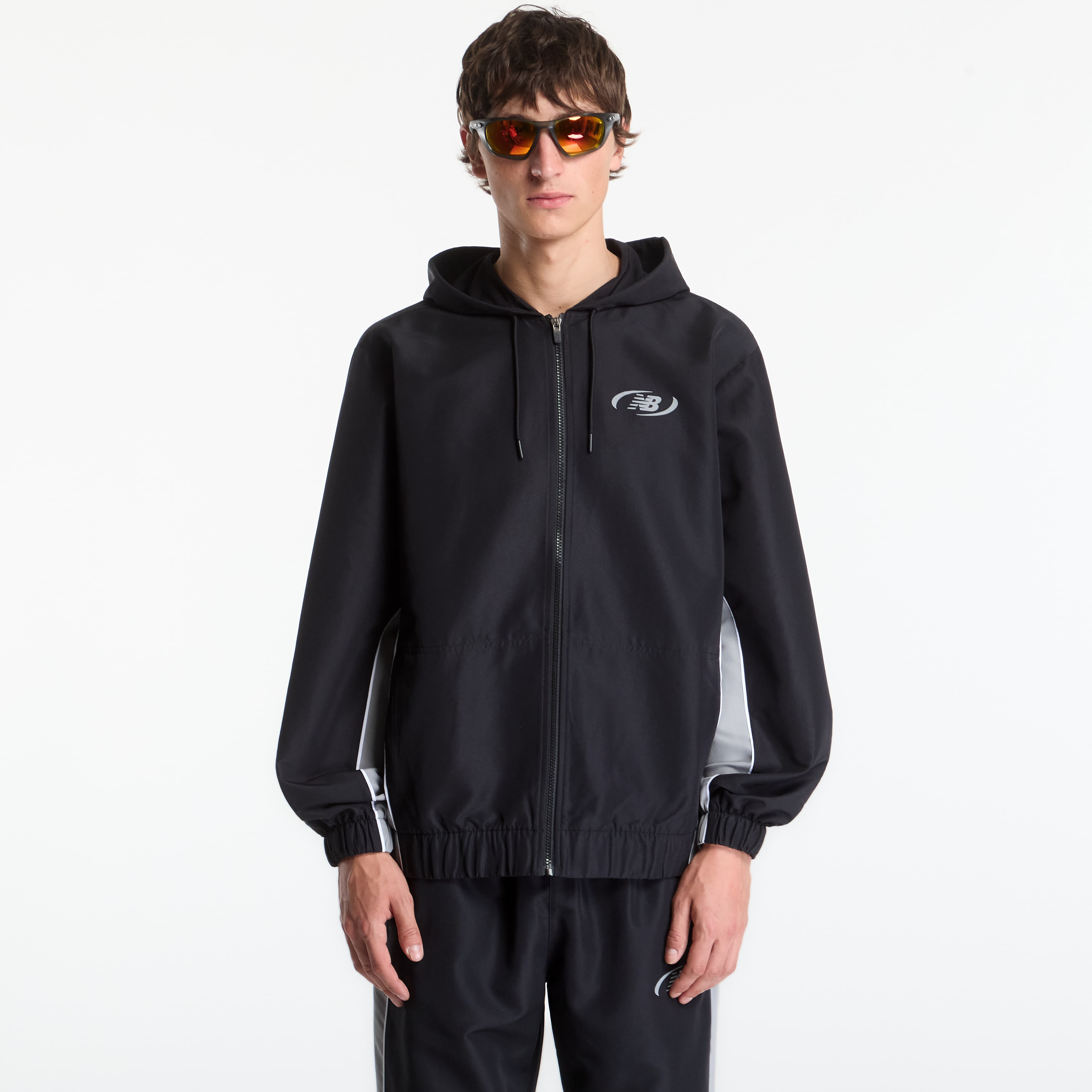 Яке New Balance Trackside Woven Jacket Black/ Slate Grey L