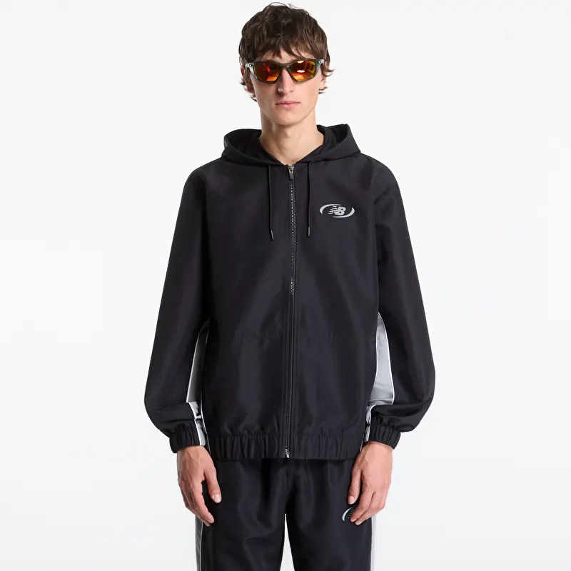 Jacket New Balance Trackside Woven Jacket Black/ Slate Grey