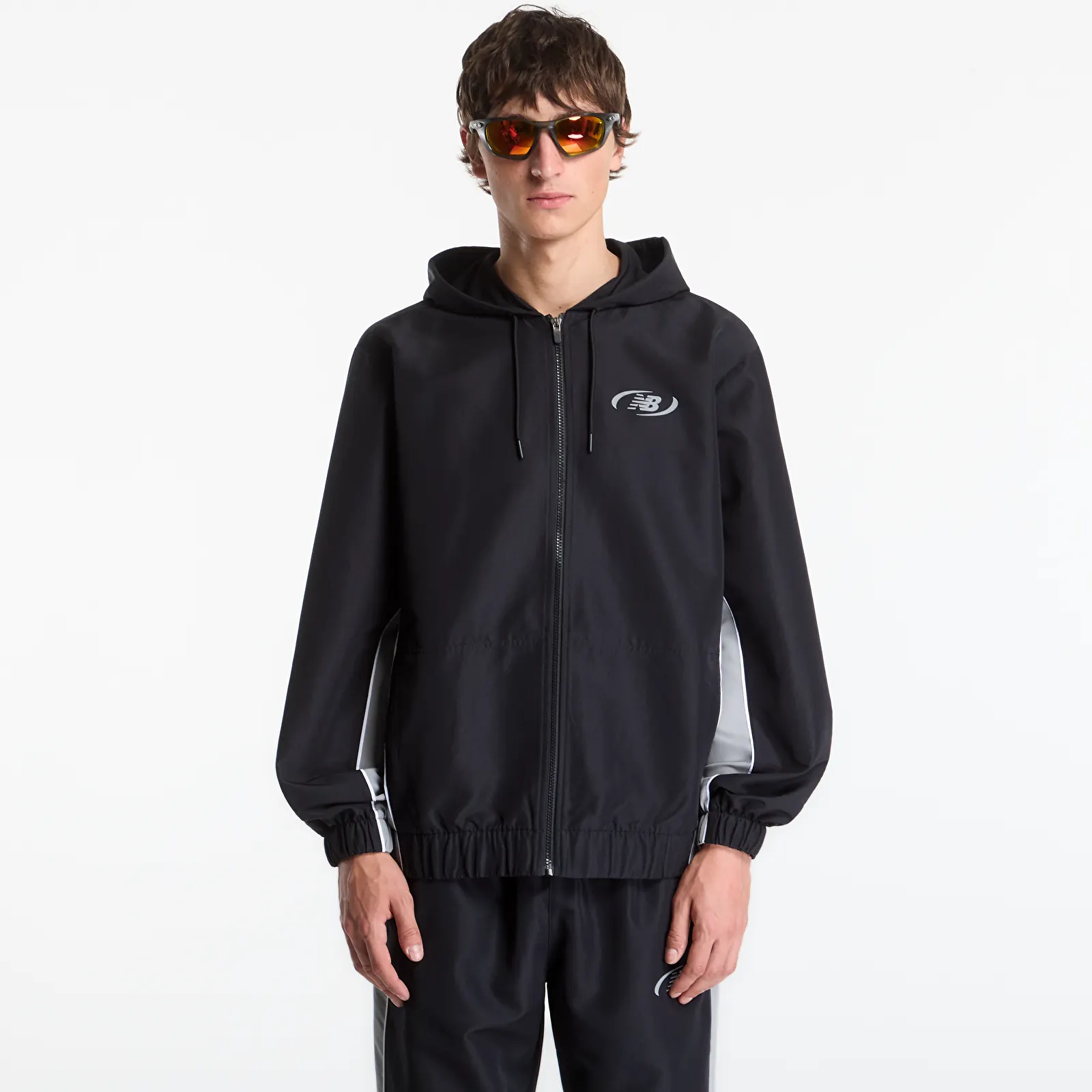 Herrenjacken New Balance Trackside Woven Jacket Black/ Slate Grey