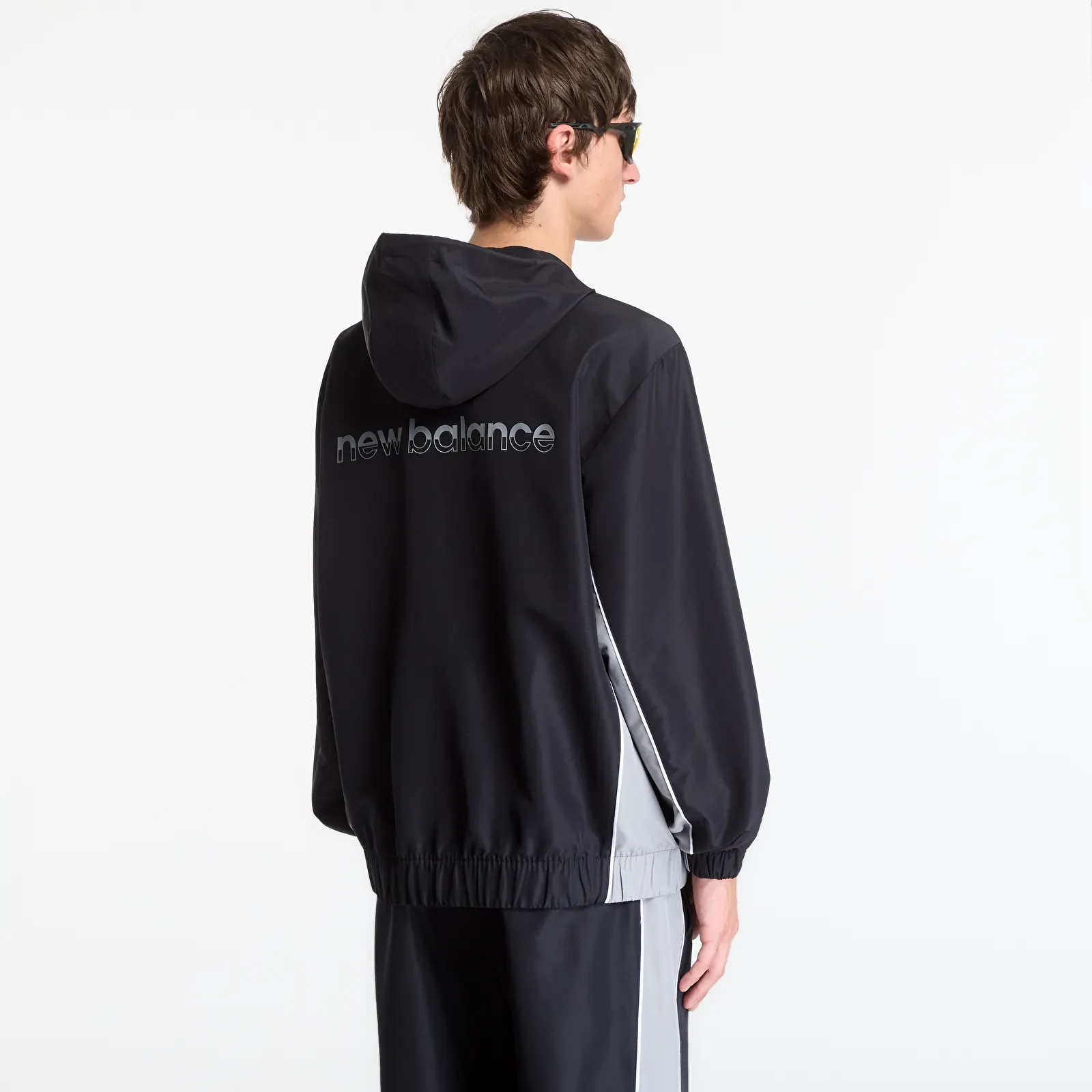 Herrenjacken New Balance Trackside Woven Jacket Black/ Slate Grey