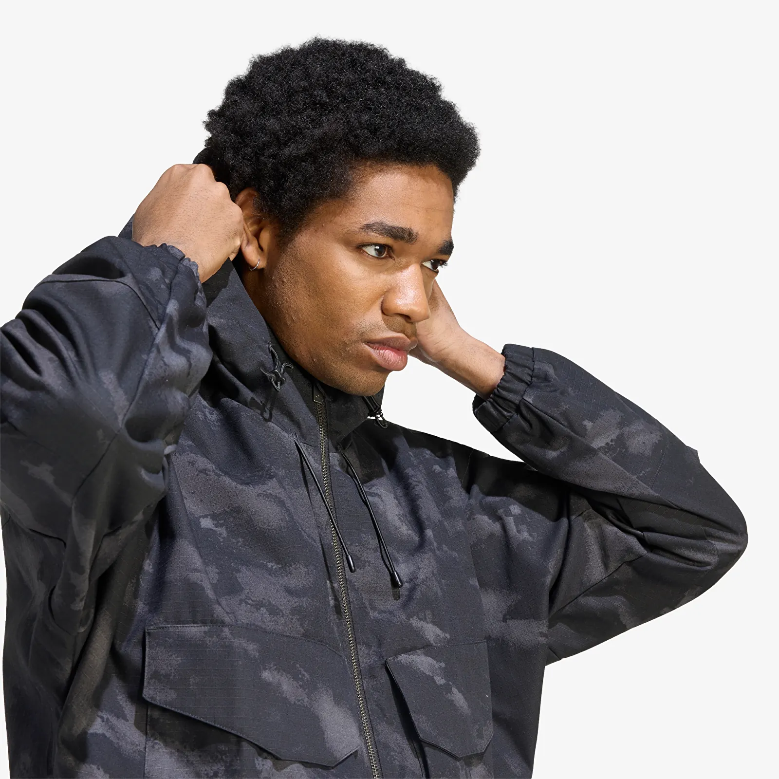 Men's windbreakers adidas Camo Jacket Black