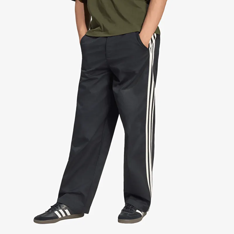 adidas 3 Stripes Pleated Trousers Black