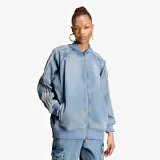 adidas SST Oversized Denim Tracktop Worn Blue Denim