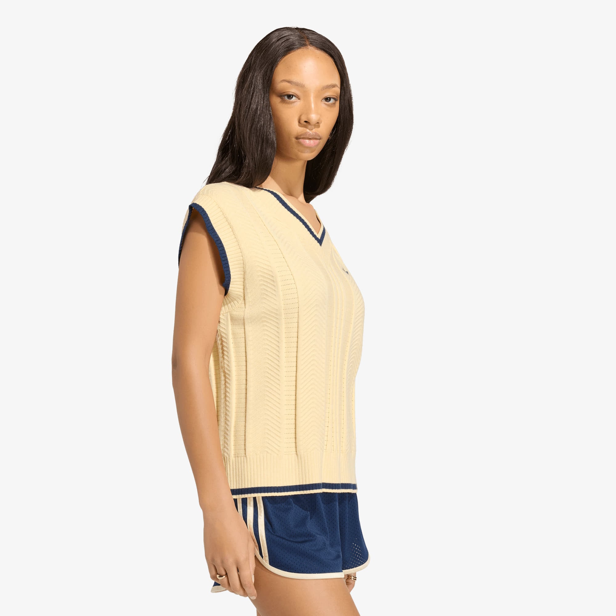 Елек adidas Cable Knit Vest UNISEX Warm Vanilla S