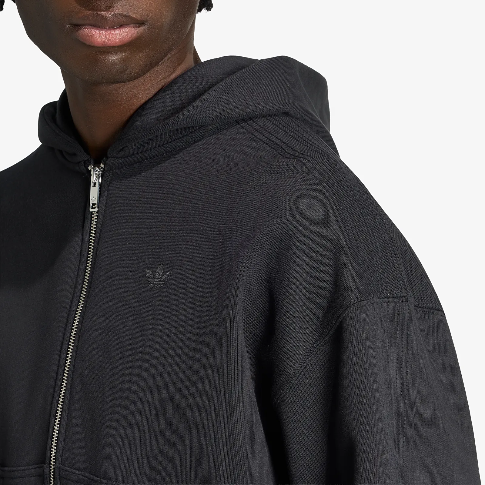Muške dukserice adidas Premium Essentials Cropped Full Zip Black