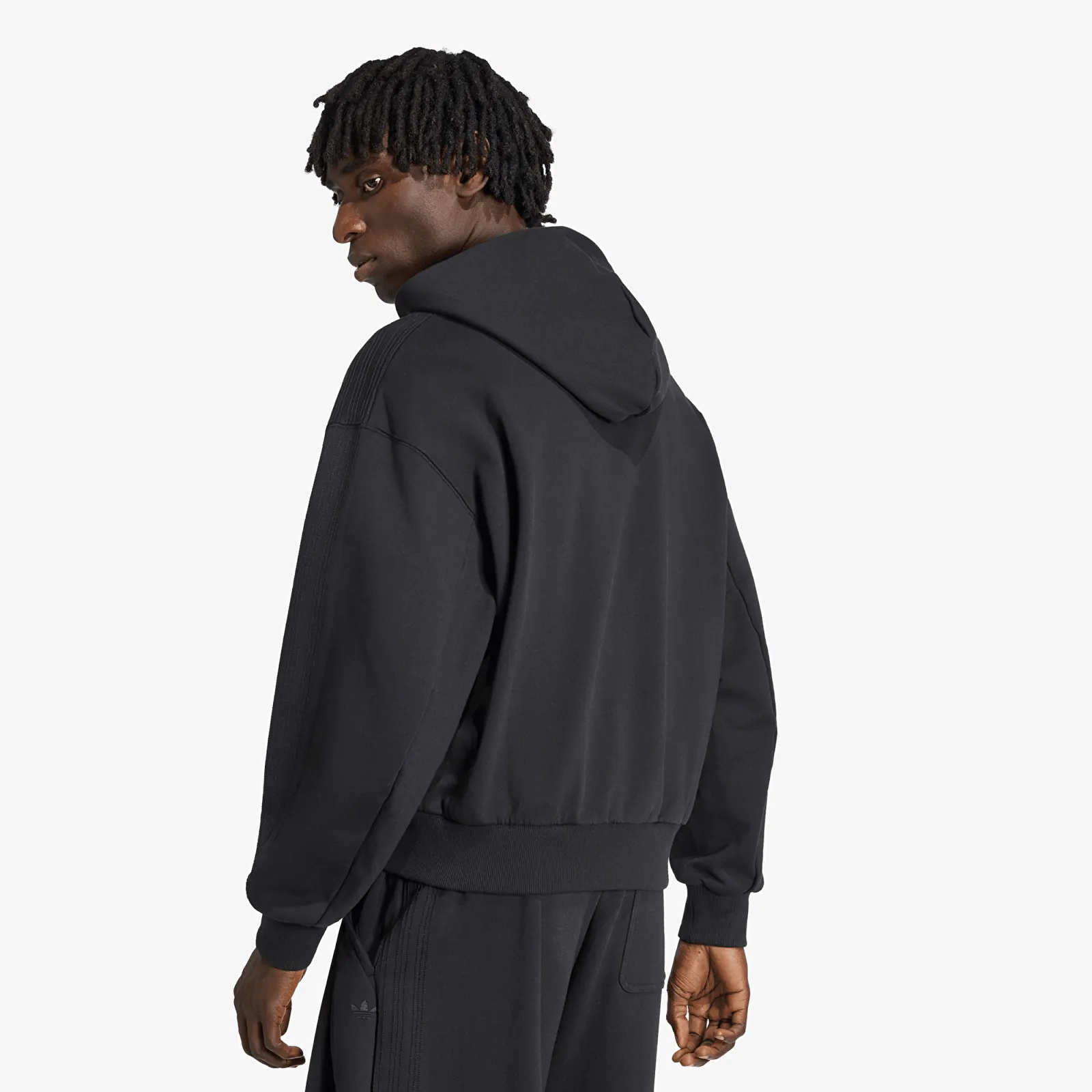 Muške dukserice adidas Premium Essentials Cropped Full Zip Black