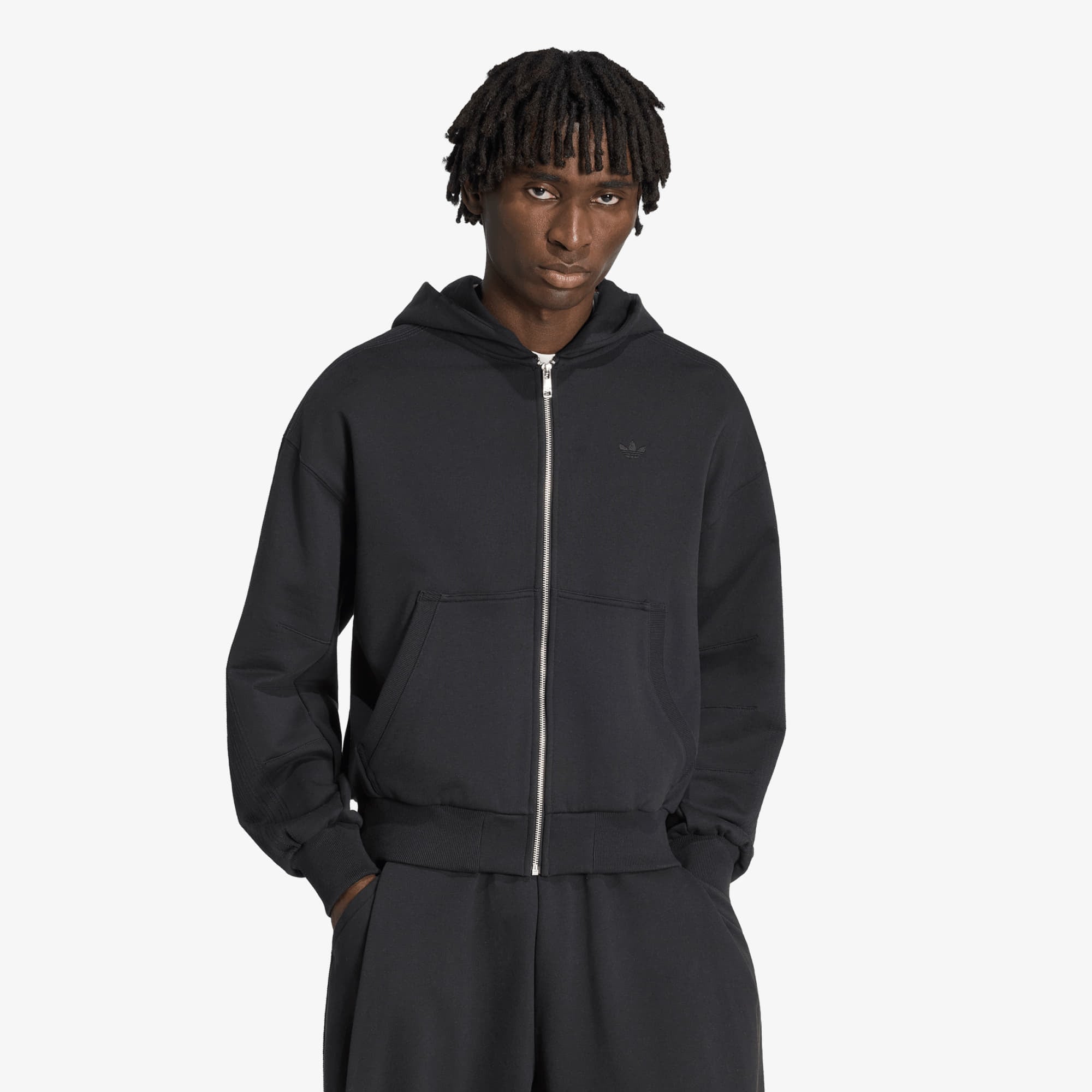 Суитшърт adidas Premium Essentials Cropped Full Zip Black S