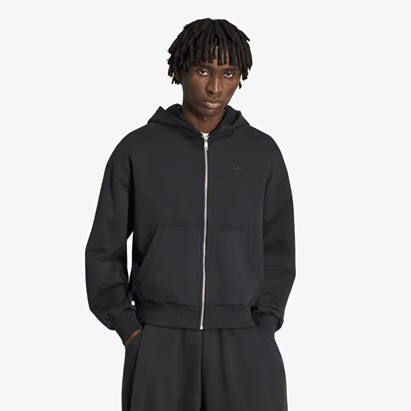 Sweatshirt adidas Premium Essentials Cropped Full Zip Black