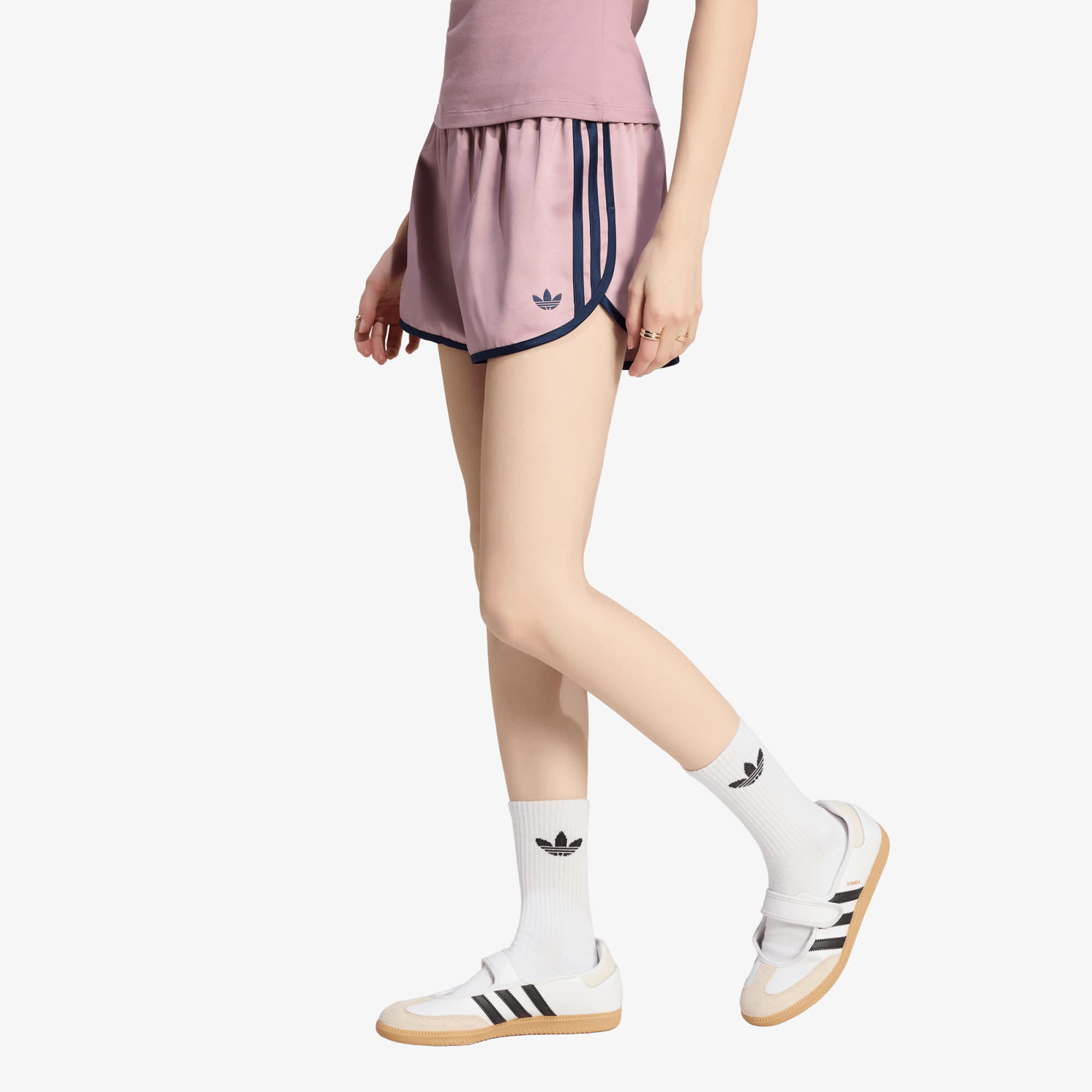 Къси панталони adidas Satin 3s Sprinter Short Magic Mauve/ Night Indigo L