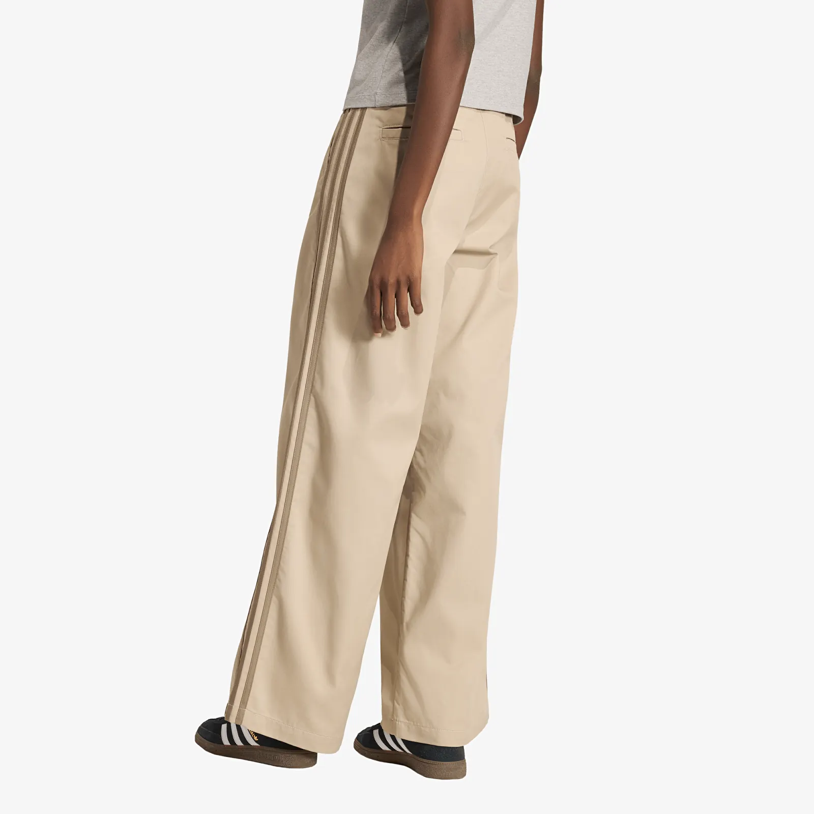 Dámske nohavice adidas Tailored Pants Khaki Three/ Khaki Six/ Cream White