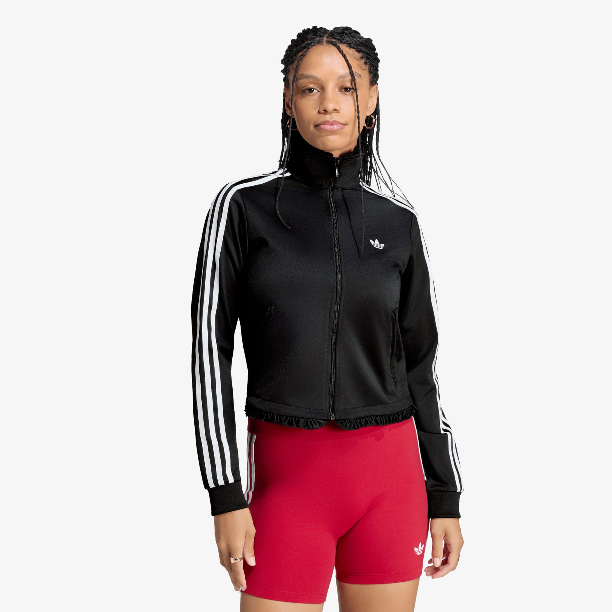 Суитшърт adidas Pleated Firebird Track Top Black XS