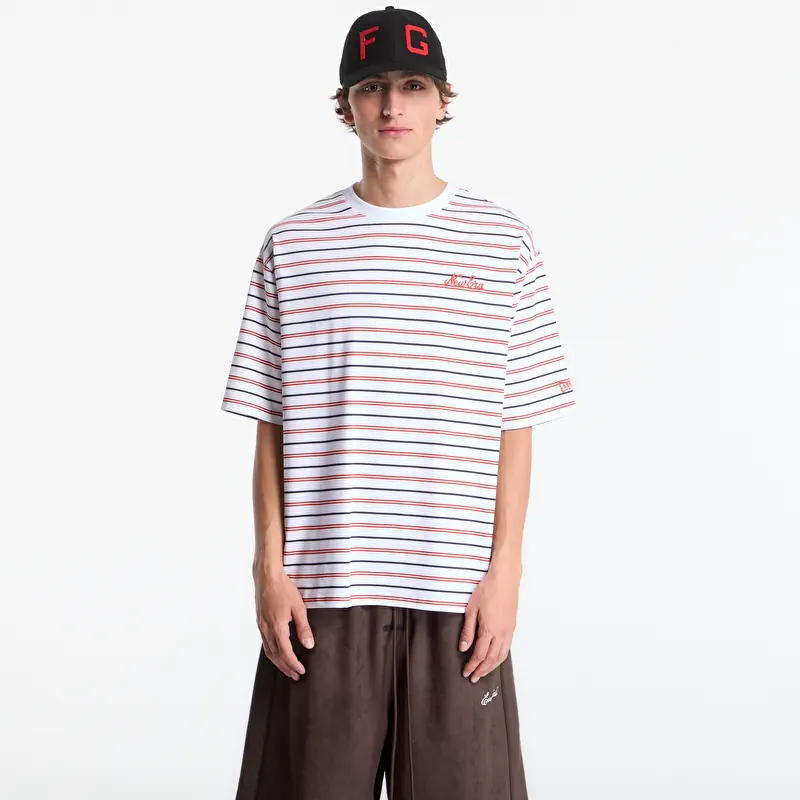 New Era Stripe OS Tee UNISEX White